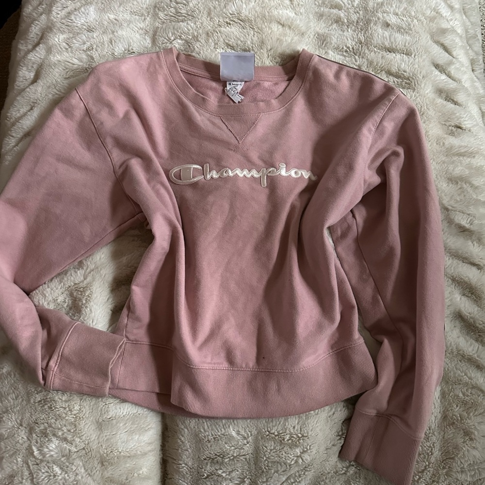 💓 Champion pink sweater pullover sports small long sleeve